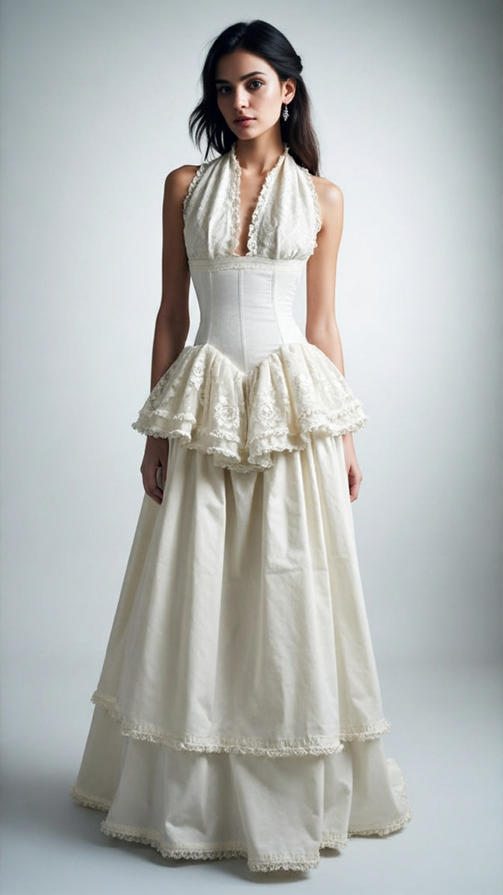 Eloise Rustic Cotton Wedding Dress - Atelier Calliste