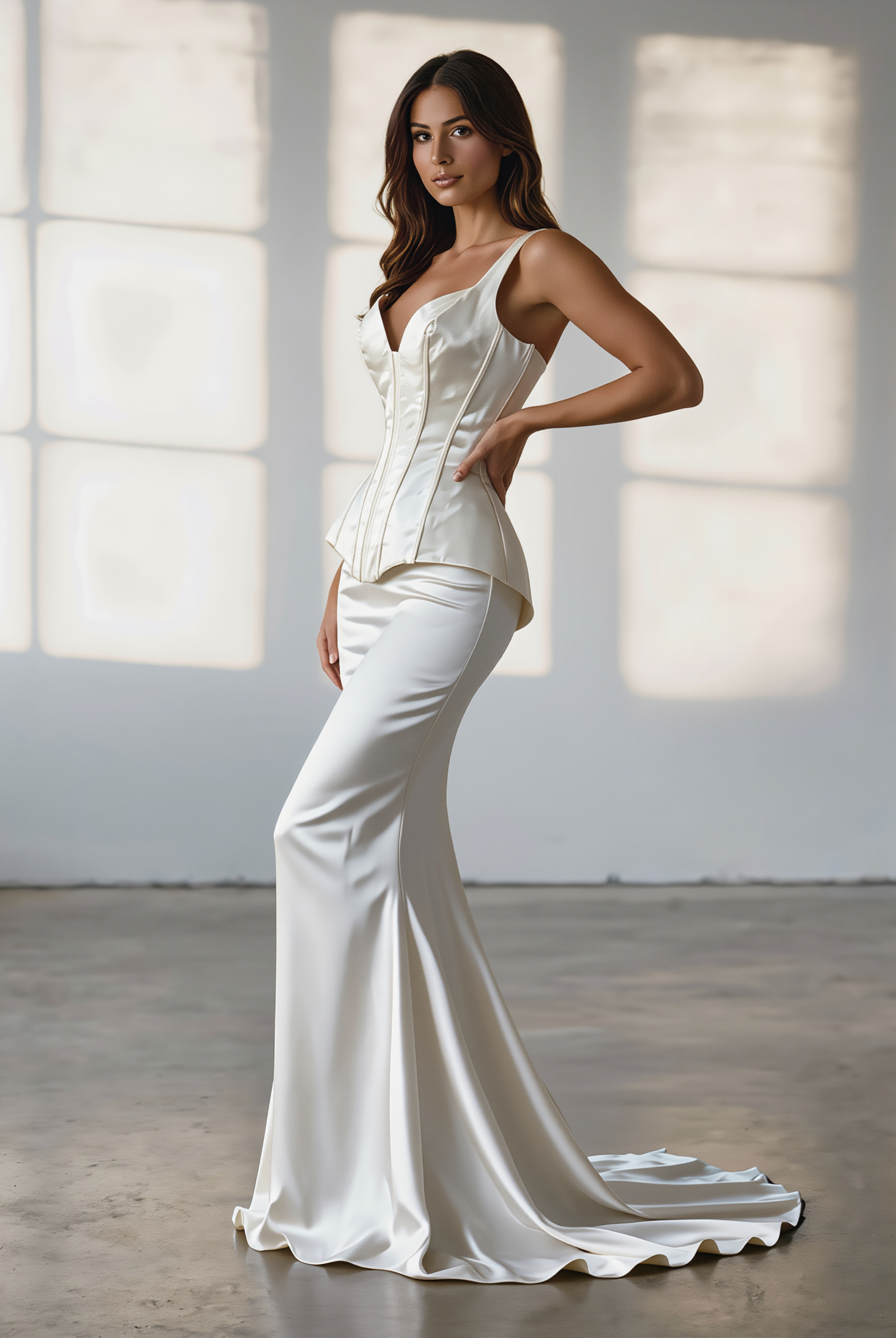 PETRA KARA Grace Bridal Corset with lace details and boning, designed for wedding dresses and elegant bridal wear.
