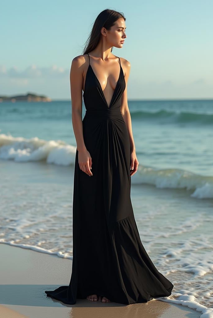 Black Sea Nymph dress - Atelier Calliste