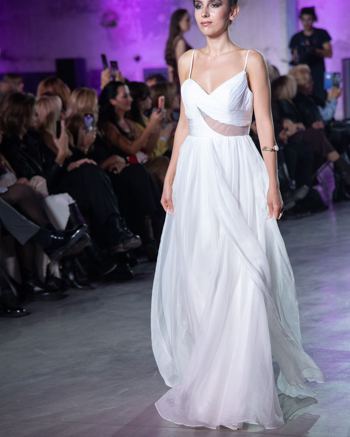 PETRA KARA PSYCHE silk dress in vibrant color, flowing design with elegant draping, perfect for stylish occasions.