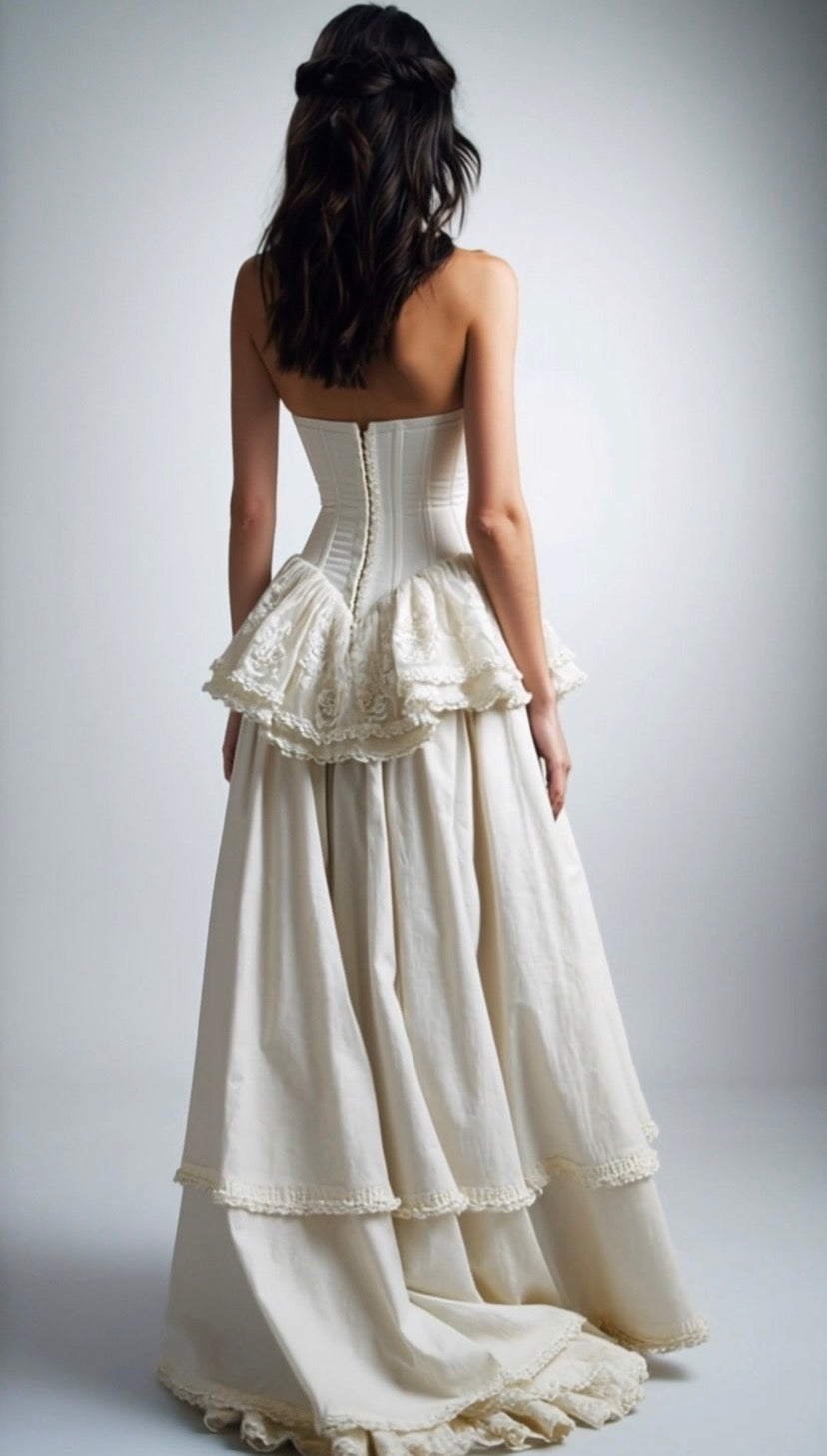 Eloise Rustic Cotton Wedding Dress - Atelier Calliste