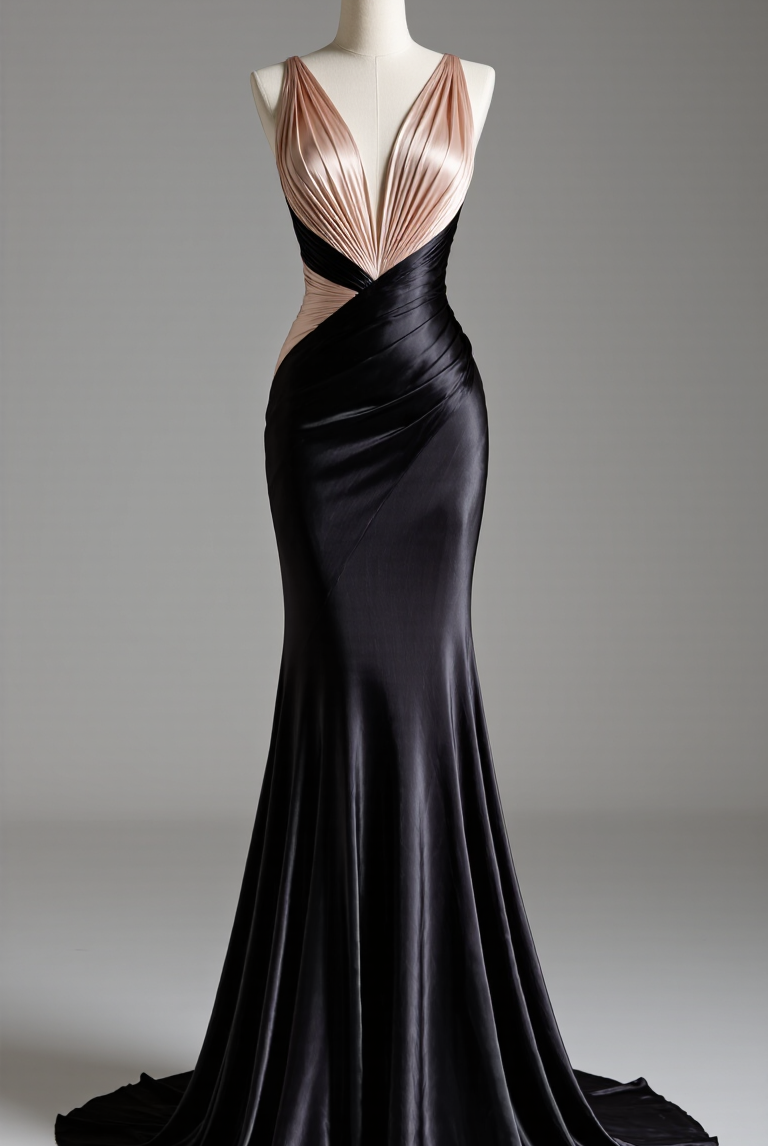 Black Nude Dress - Atelier Calliste