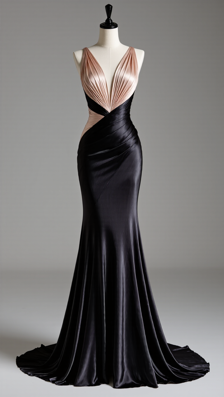 Black Nude Dress - Atelier Calliste