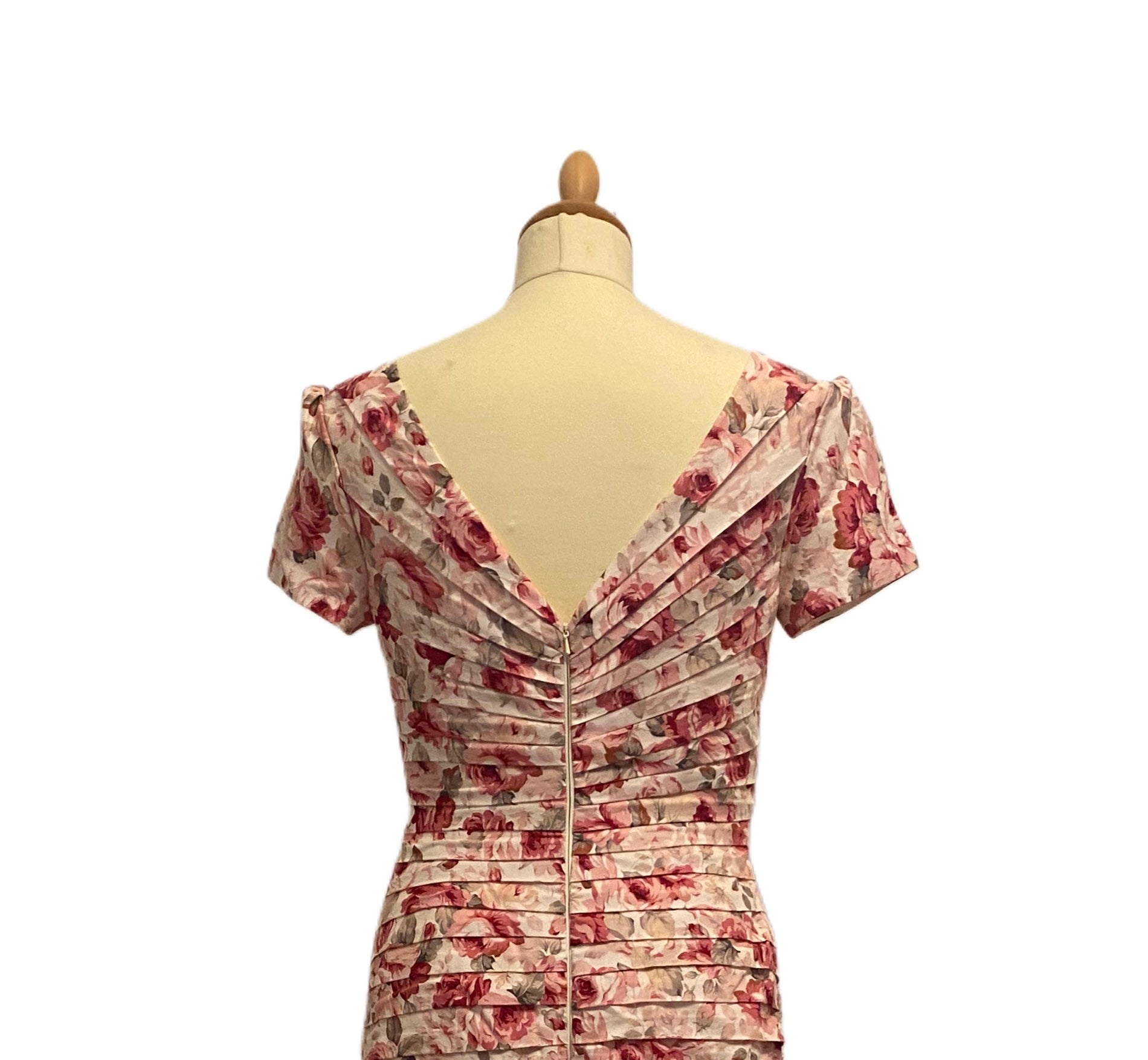 Pink Flowers Cocktail Dress - Atelier Calliste