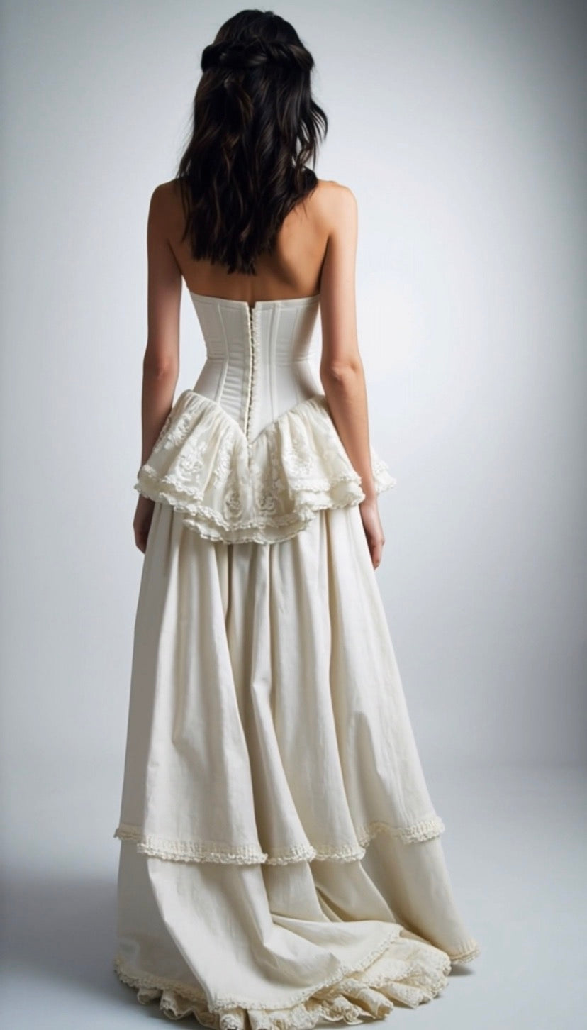 Eloise Rustic Cotton Wedding Dress - Atelier Calliste