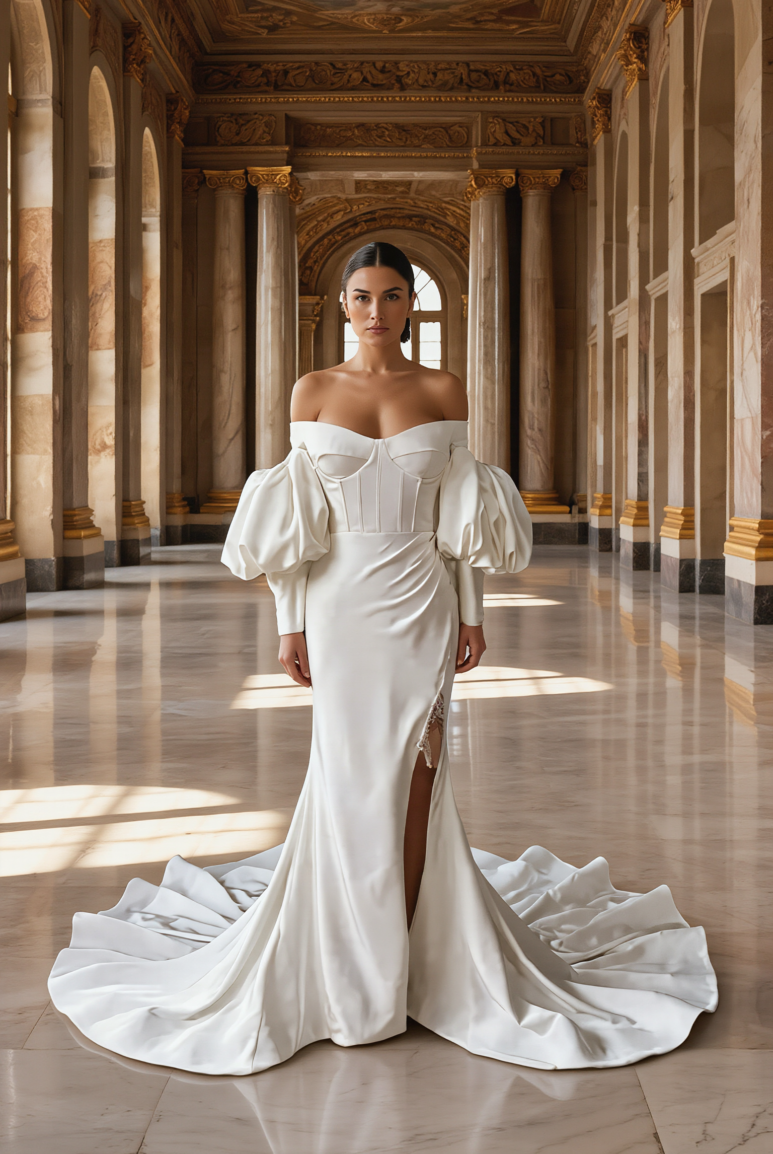 Elegant Elsa Historic Corset wedding dress by Petra Kara Bridal featuring intricate lace and structured bodice.