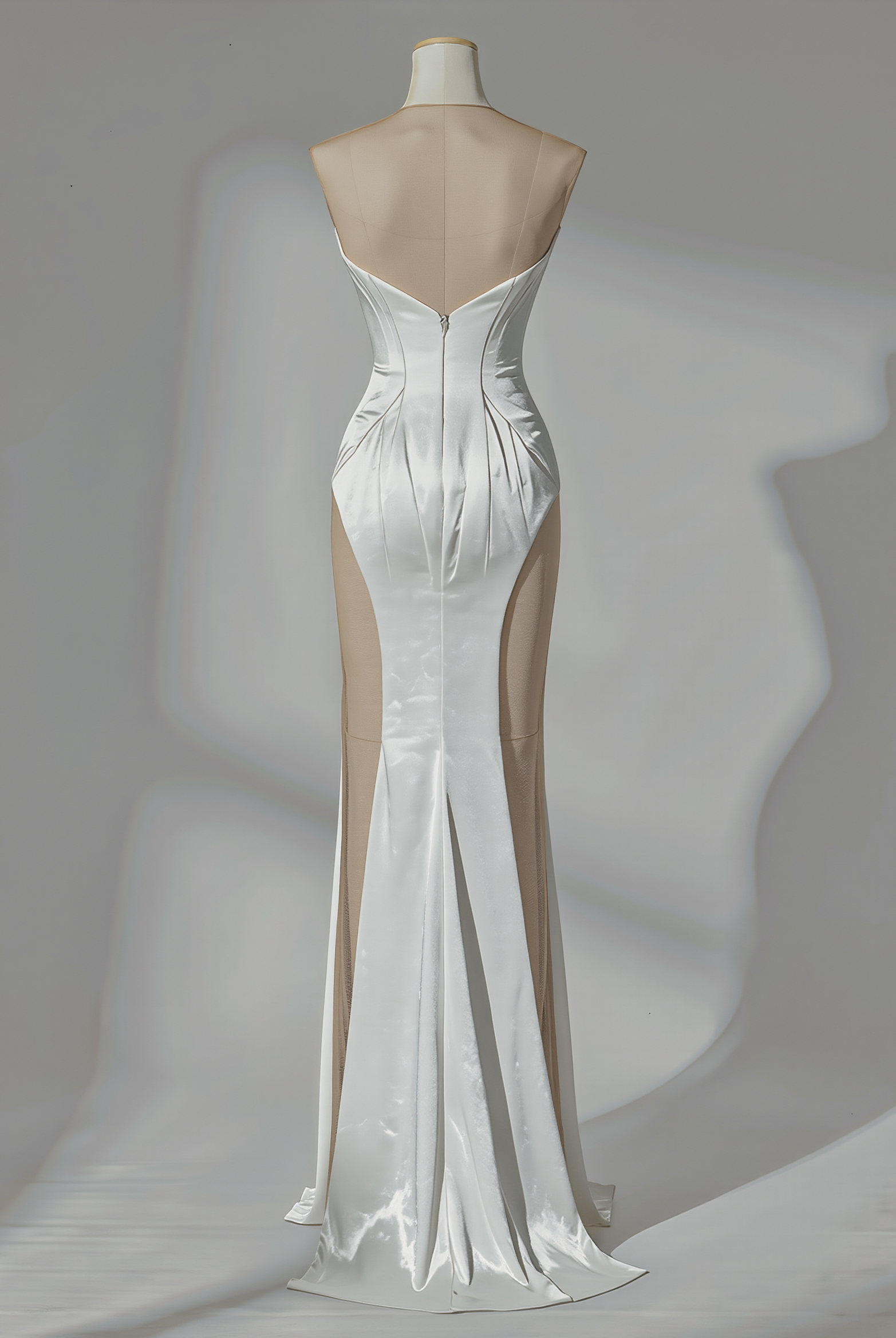 Petra Kara Aelia lace gown shown from the back, featuring intricate lace details and a flowing silhouette.