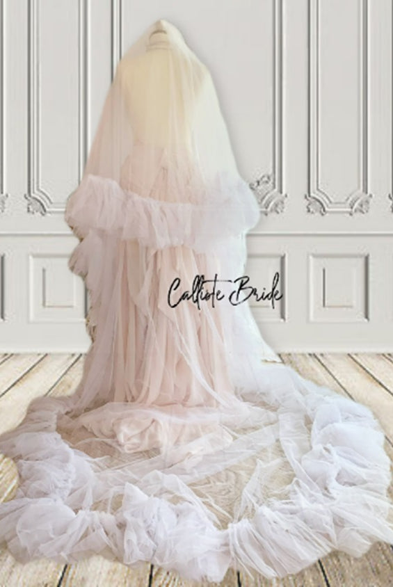 BARDO ruffle veil - Atelier Calliste