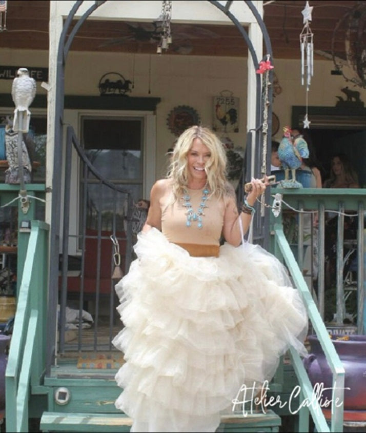 Tiered ruffle wedding skirt - Atelier Calliste