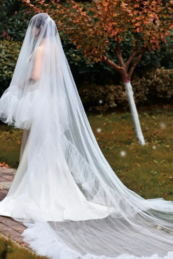 BARDO ruffle veil - Atelier Calliste