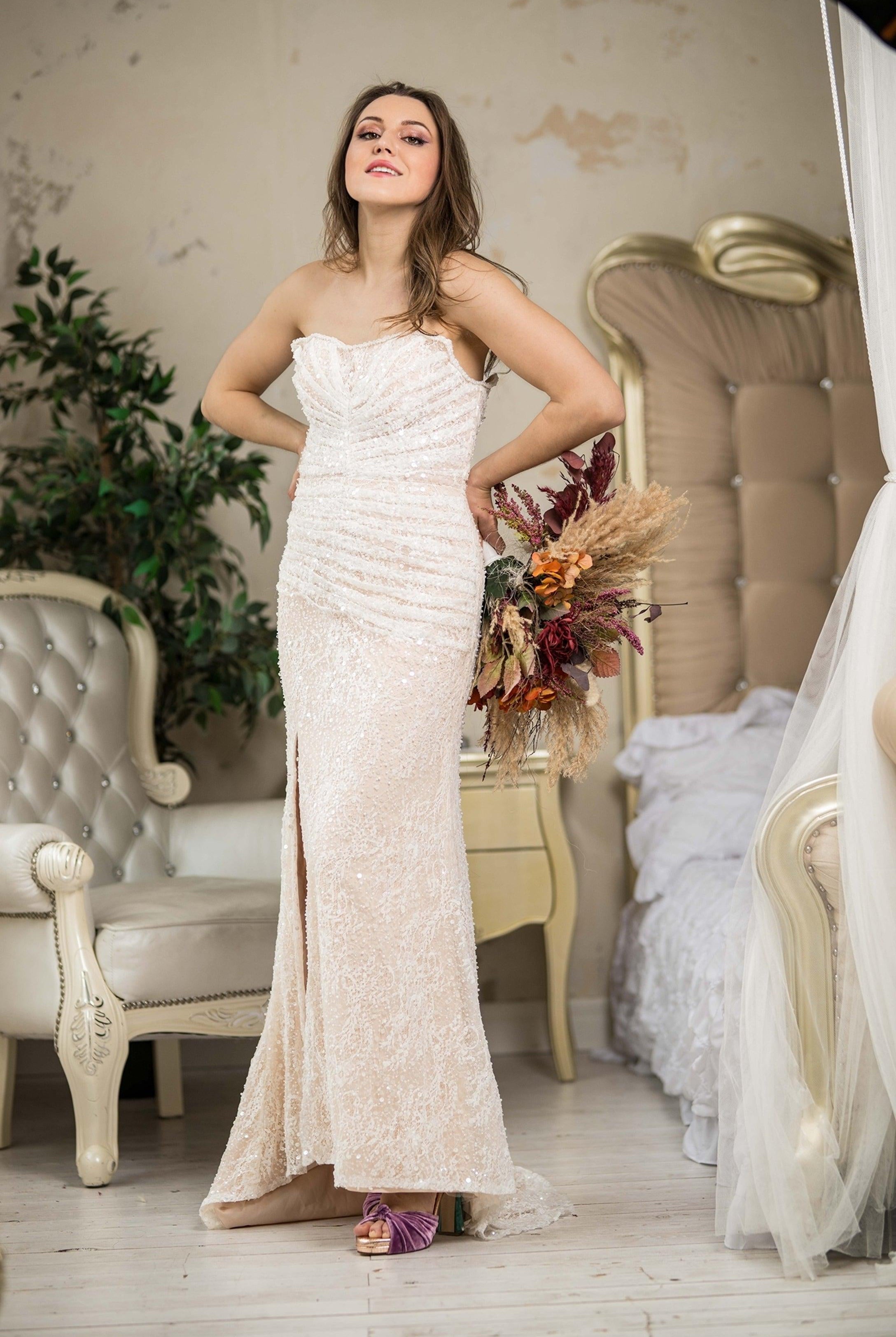 Celeste – Luxe Beaded Gown with Detachable Overskirt - Atelier Calliste