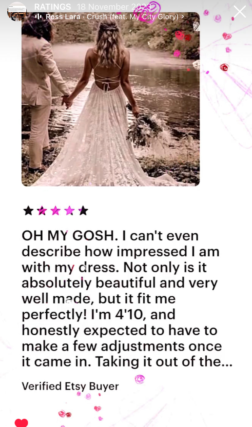 Atelier Calliste celing boho wedding dress with flowing fabric and intricate details, ideal for a bohemian bridal look