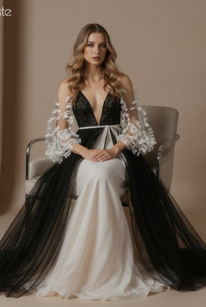 FEDRA black and white dress - Atelier Calliste