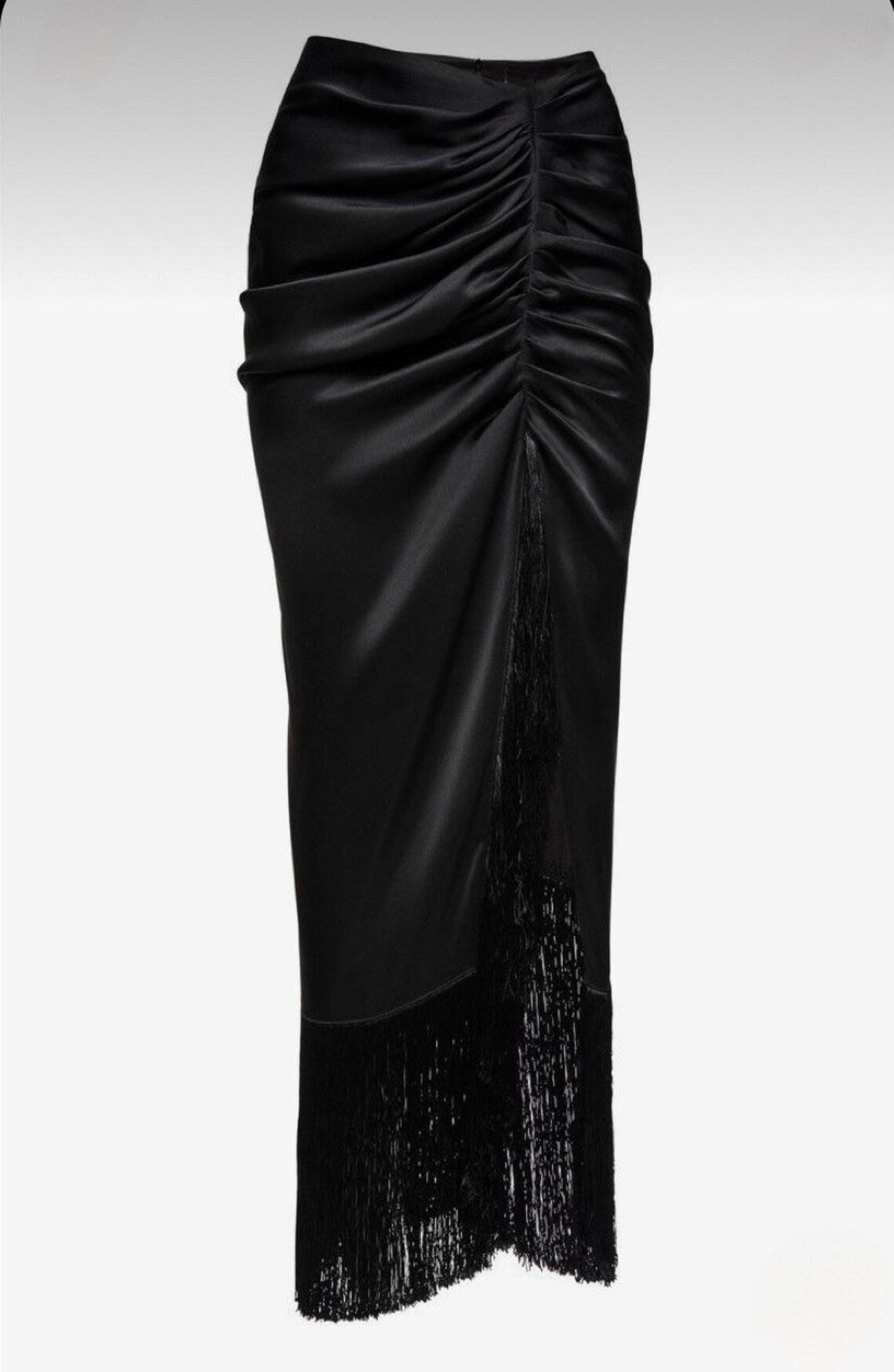 Sexy Satin skirt with tassels - Atelier Calliste