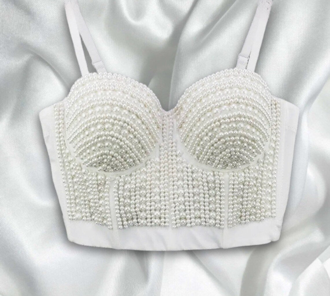 IN STOCK Size8 Pearl bustier top - Atelier Calliste