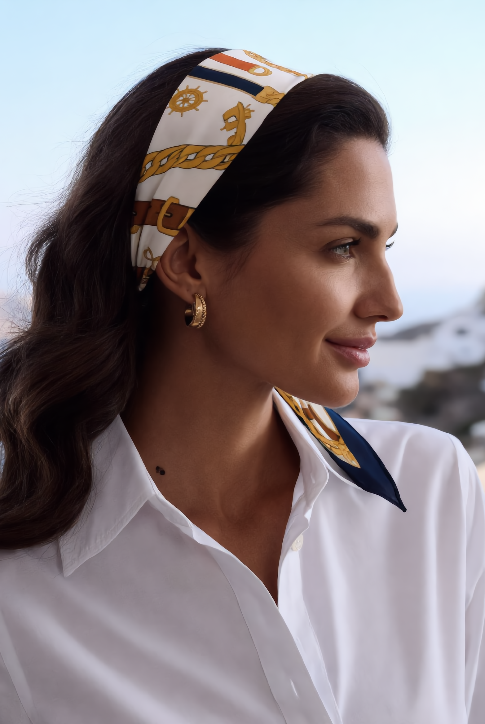 Navy denim skirt from Petra Kara Limited's Navy Collection, featuring a stylish, fitted design and classic button closure.