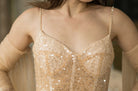 Size 6 Romance Luxury Dress with Detachable Sleeve Gloves - Atelier Calliste