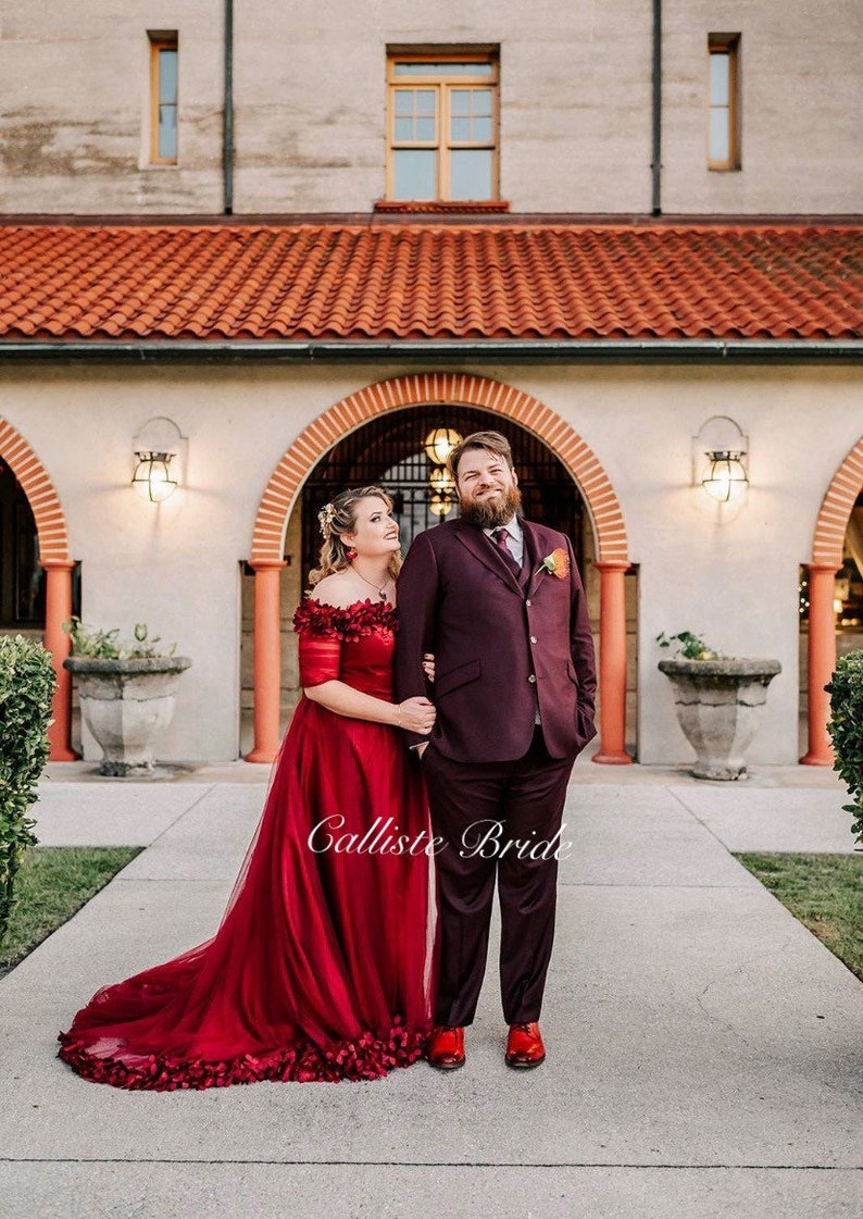 RED ROSE dress | Elegant Wedding & Bridal Party Gown RED ROSE dress | Elegant Wedding & Bridal Party Gown