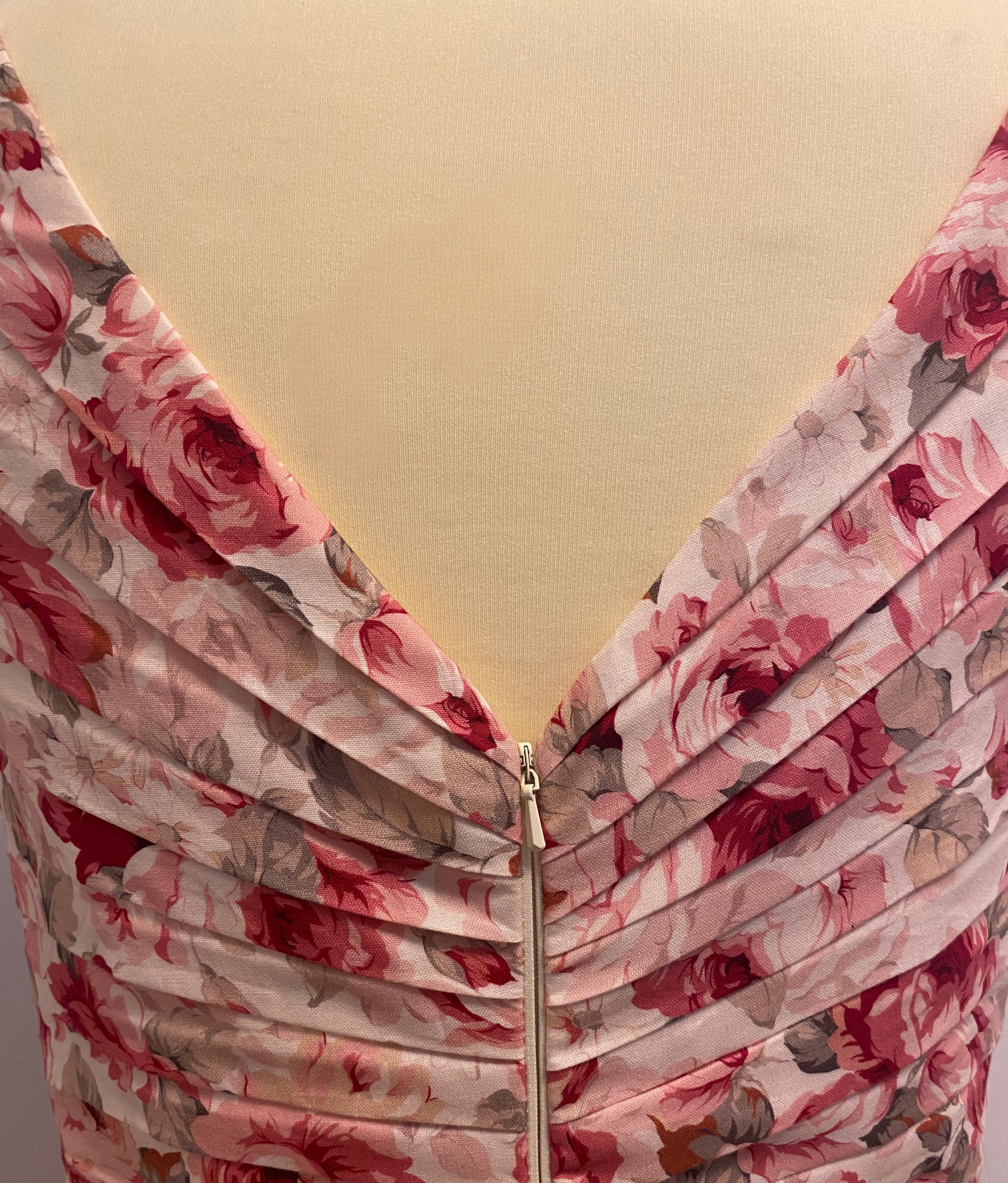 Pink Flowers Cocktail Dress - Atelier Calliste