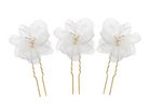 PM Atelier Nymphea sheer flower bridal hair pin with delicate floral design perfect for wedding hair accessories
