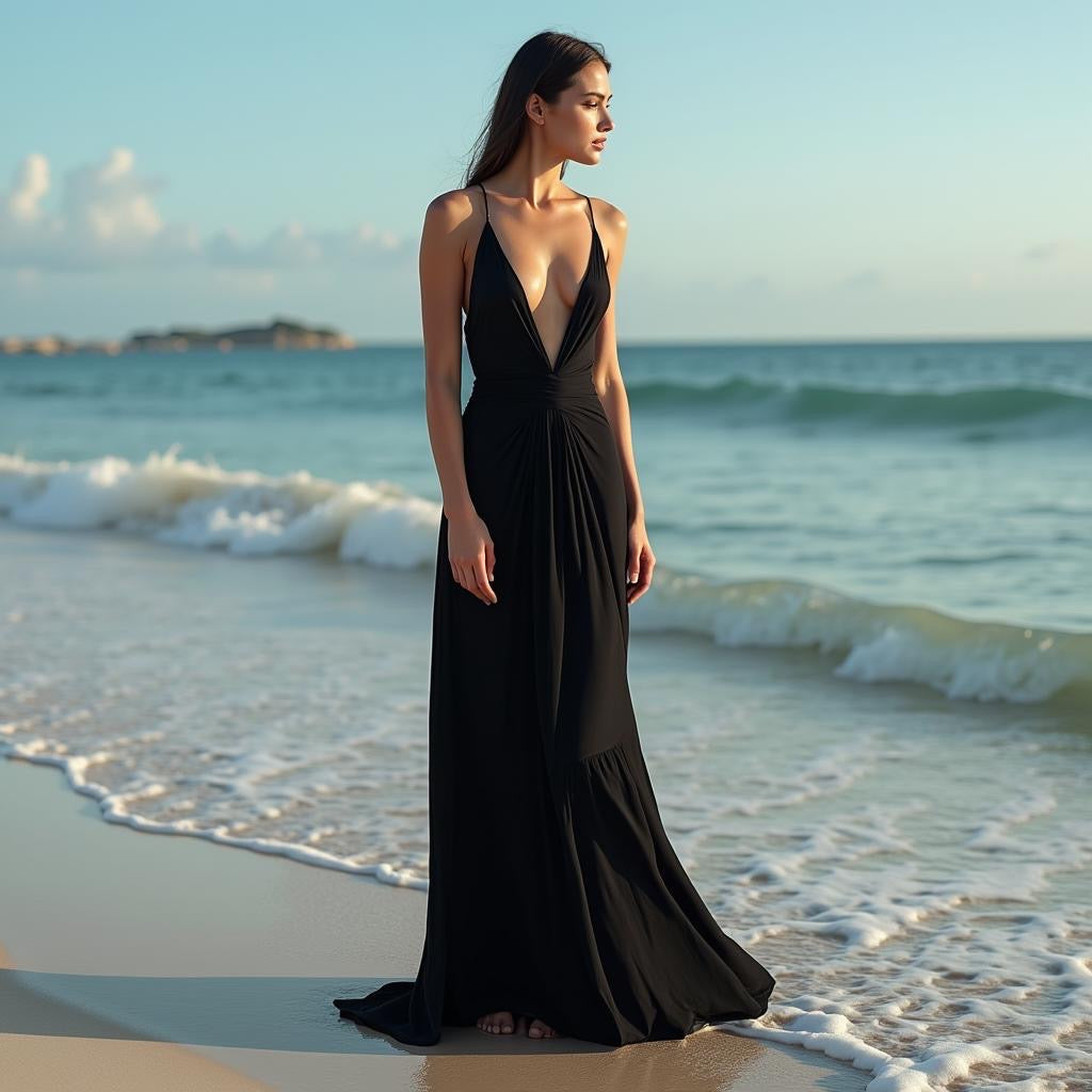 Black Sea Nymph dress - Atelier Calliste