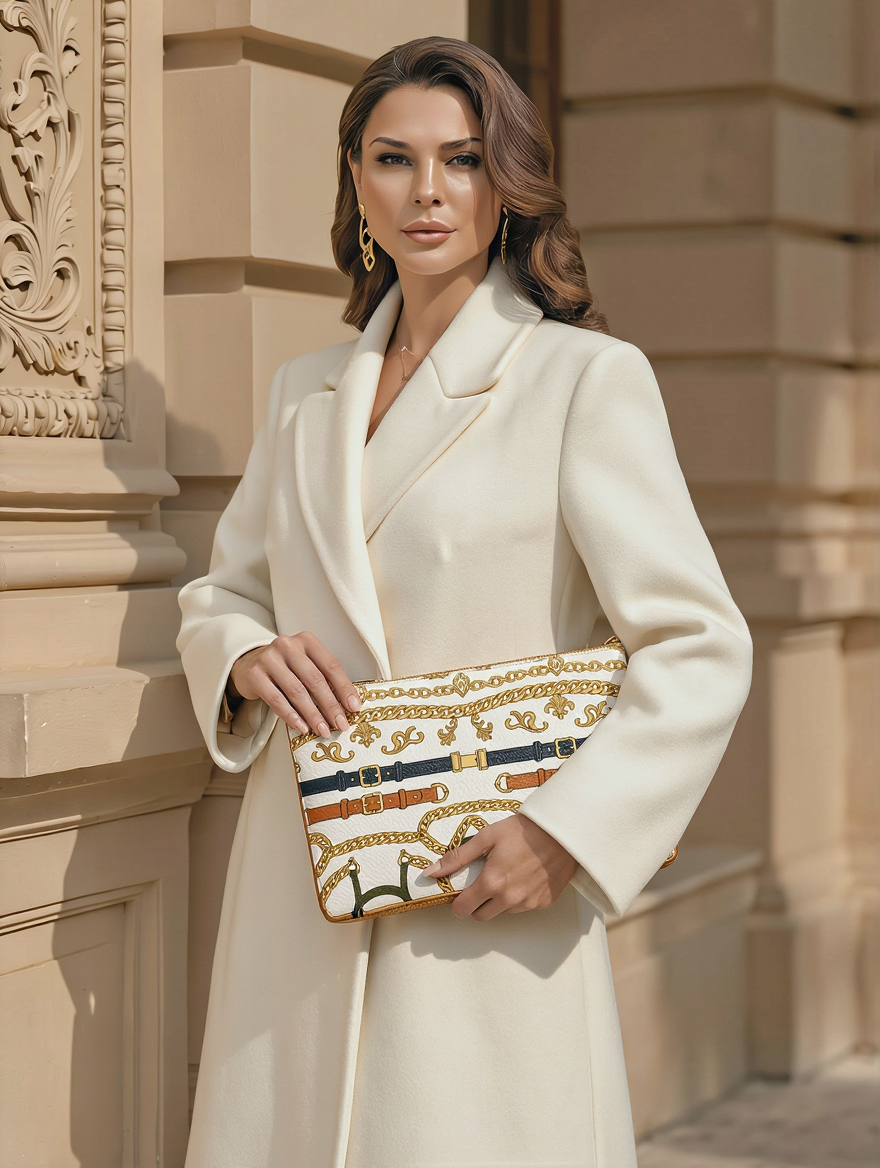 Leather clutch bag from Petra Kara Limited's Horse Collection, featuring elegant craftsmanship and a sleek design.