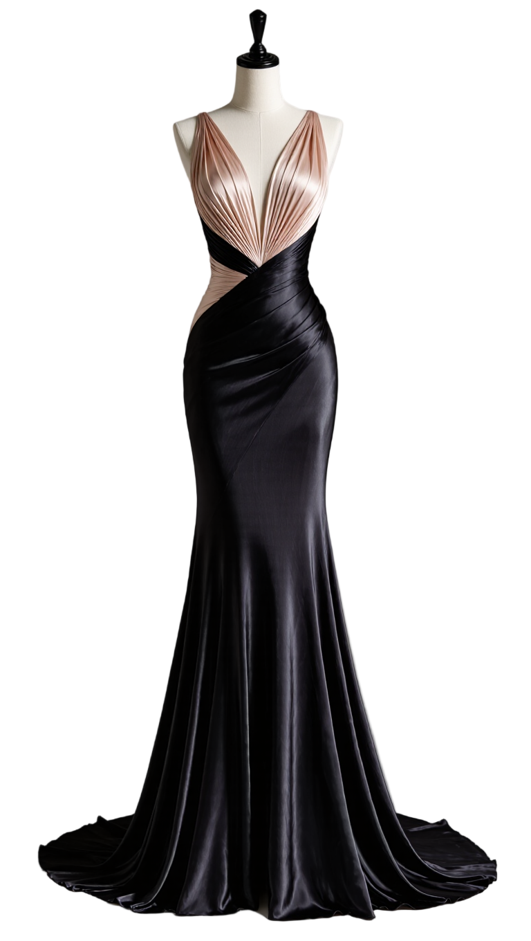 Black Nude Dress - Atelier Calliste