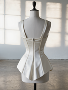 Petra Kara Grace Bridal Corset featuring lace and structured boning, designed for elegant wedding gowns.