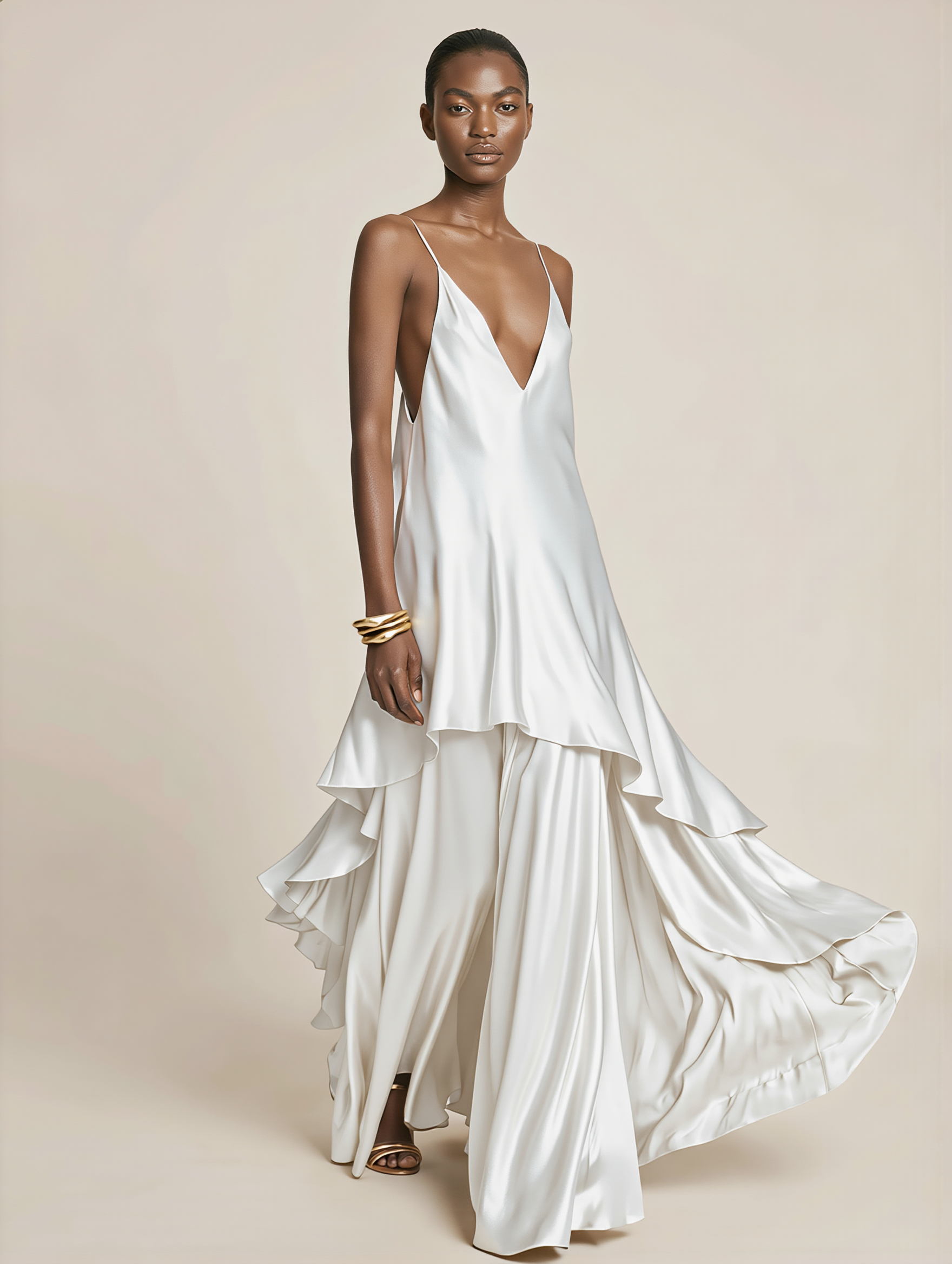 Petra Kara Artemis effortless minimal luxury dress, sleek design with clean lines and elegant fabric, displayed on a hanger.