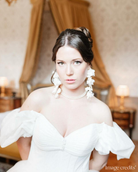 Adrielle earrings by PM Atelier, ethereal silk statement earrings with delicate design, perfect for brides and special occasions.