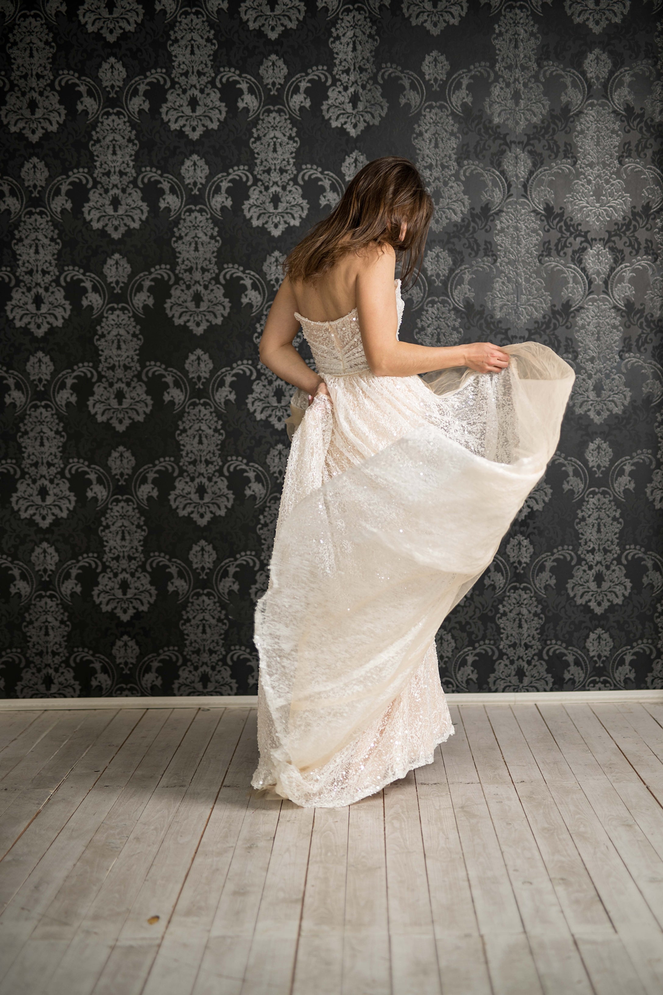 Celeste – Luxe Beaded Gown with Detachable Overskirt - Atelier Calliste