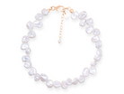 Golden bridal bracelet with baroque freshwater pearls from PM Atelier, elegant accessory for special occasions.