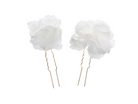 Adrielle luxury silk flower bridal hair pin with gold accents from PM Atelier, featuring elegant floral design for wedding hairstyles.