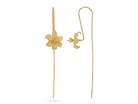 Gold Lili Bloom earrings by PM Atelier featuring small flower designs, perfect for a modern and elegant accessory.