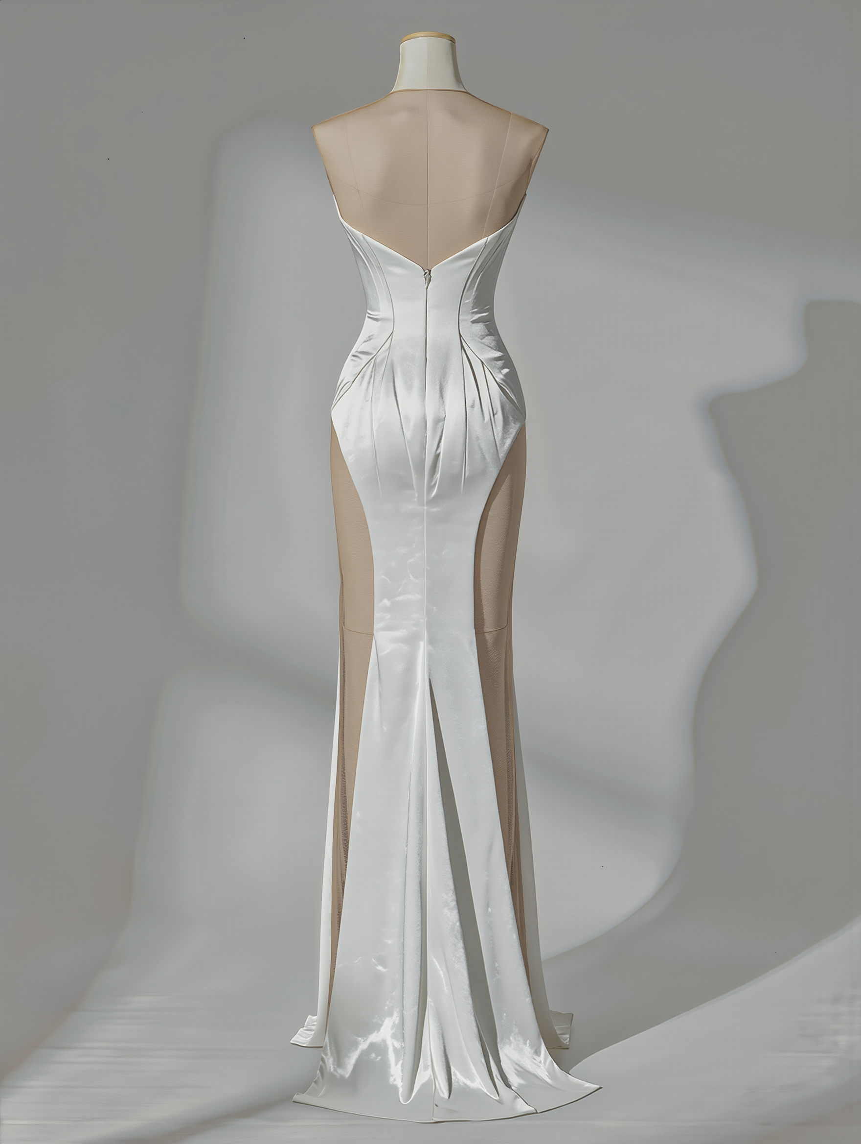 Petra Kara Aelia lace gown shown from the back, featuring intricate lace details and a flowing silhouette.