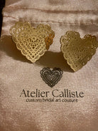 LACE HEARTS stainless steel earrings - Atelier Calliste