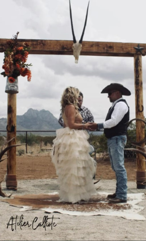 Tiered ruffle wedding skirt - Atelier Calliste