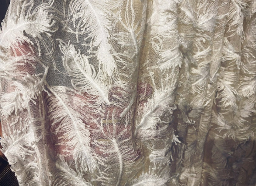 Feather veil & cape - Atelier Calliste