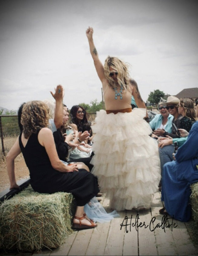 Tiered ruffle wedding skirt - Atelier Calliste