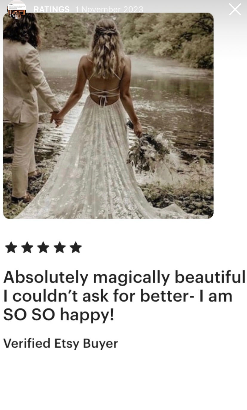 CELINE boho wedding dess