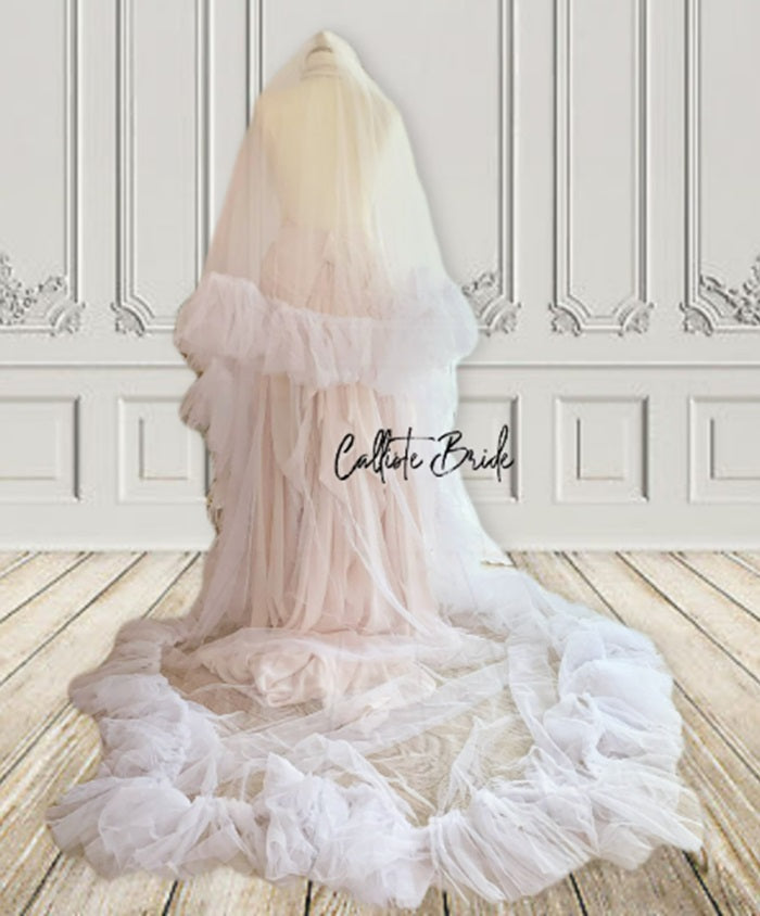 BARDO ruffle veil - Atelier Calliste