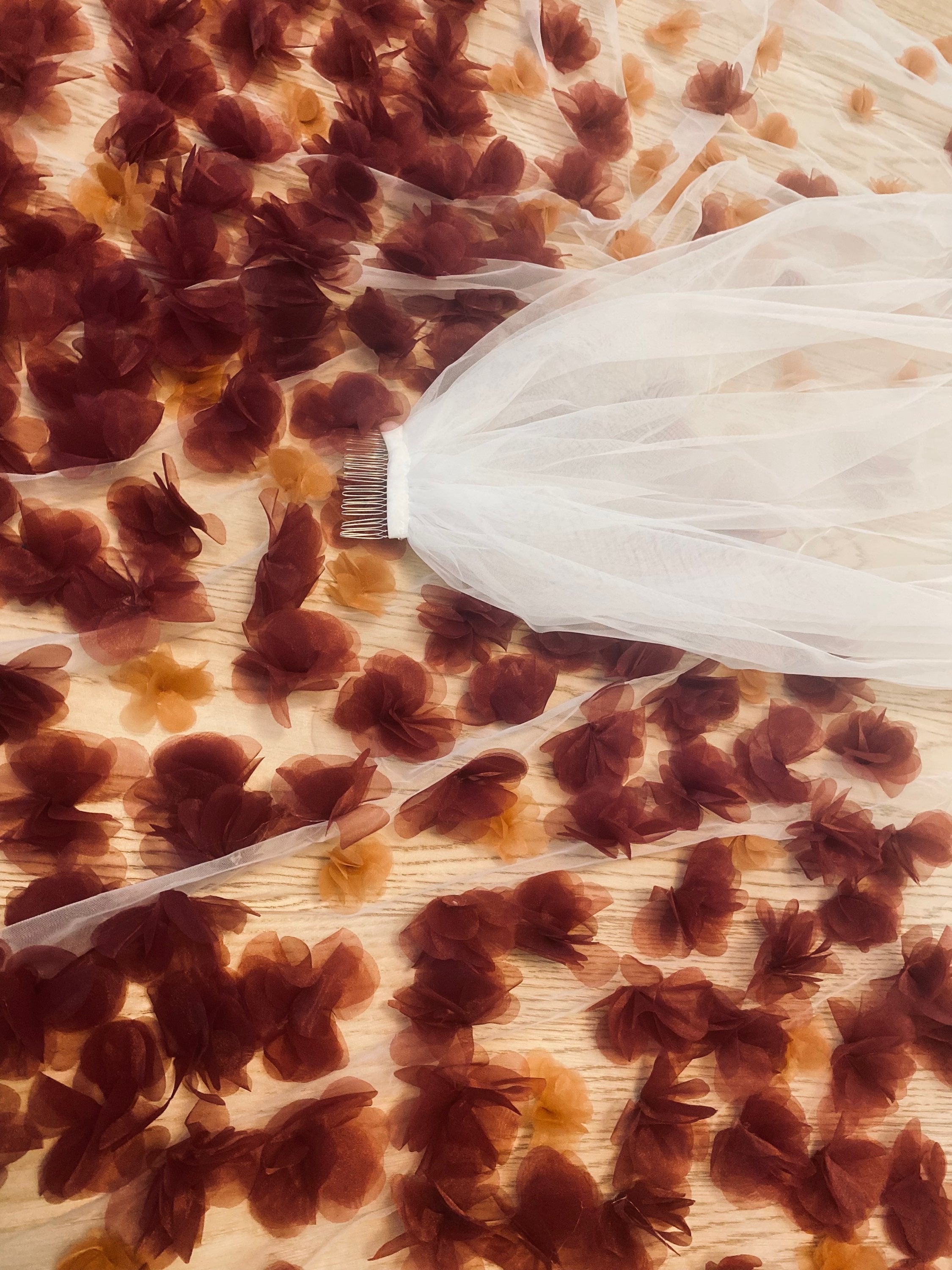 3D FLOWERS veil - Atelier Calliste