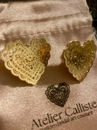 LACE HEARTS stainless steel earrings - Atelier Calliste