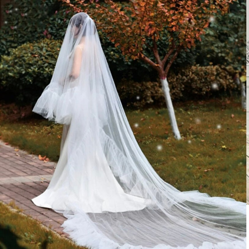 BARDO ruffle veil - Atelier Calliste