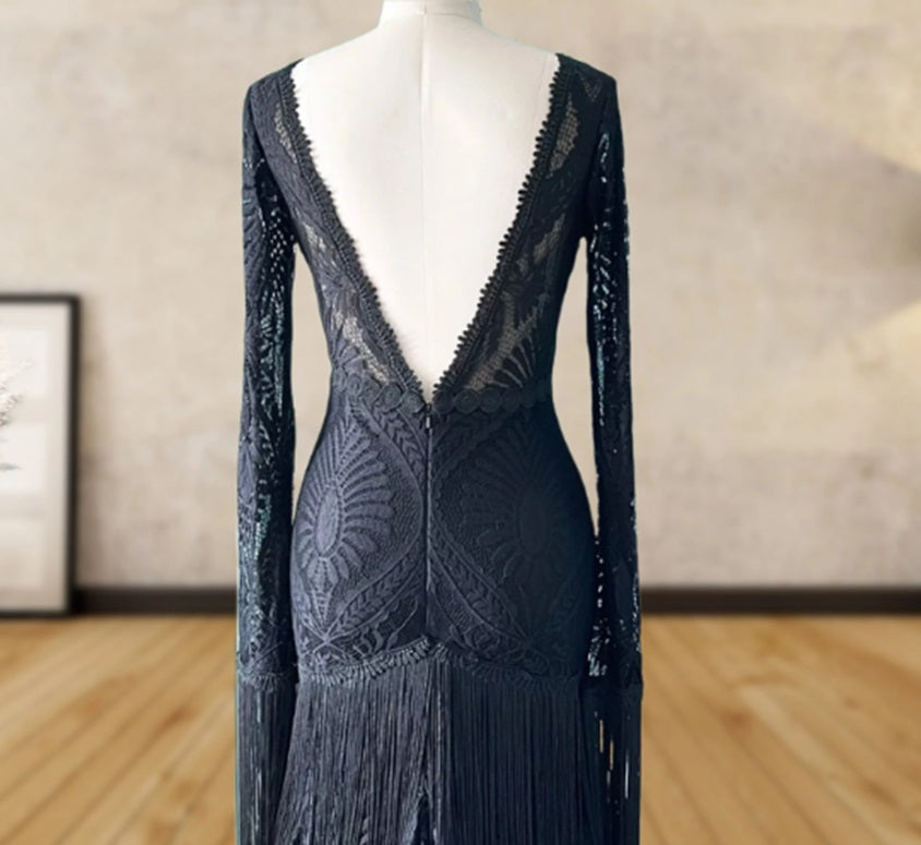 Dark Nymph black dress - Atelier Calliste
