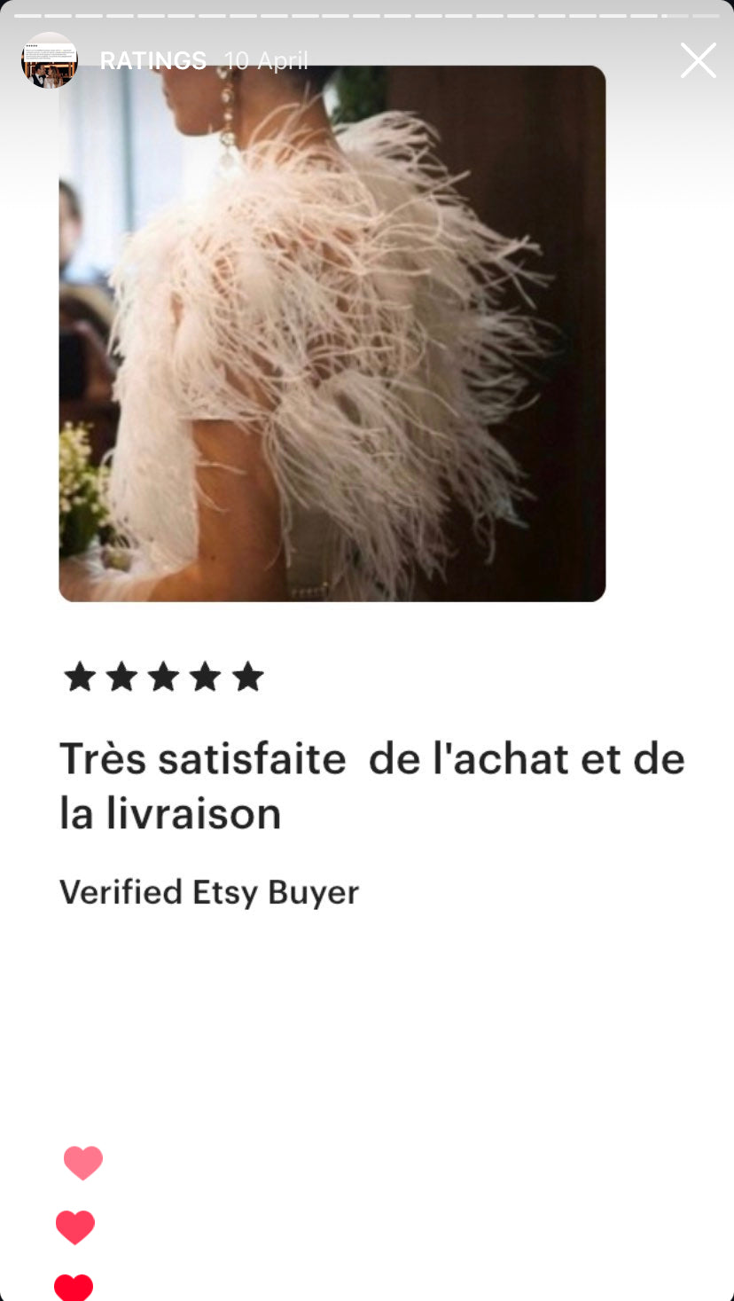 Ostrich Bolero Cape - Atelier Calliste