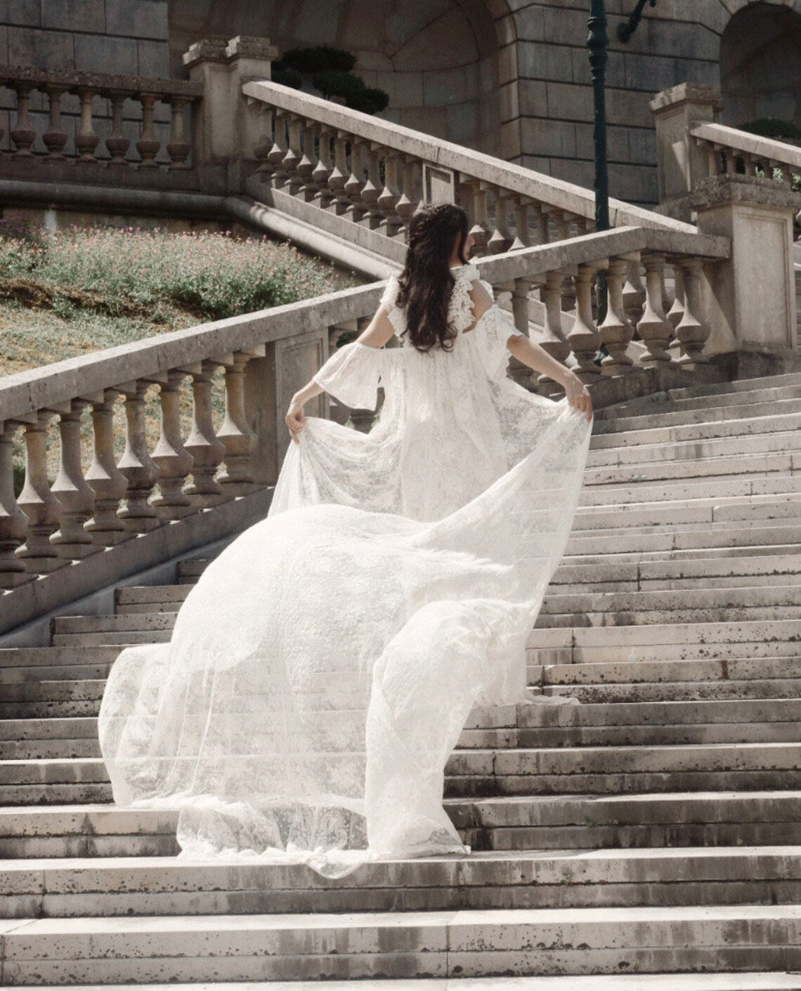 Ofelia Off shoulder wedding cape - Atelier Calliste