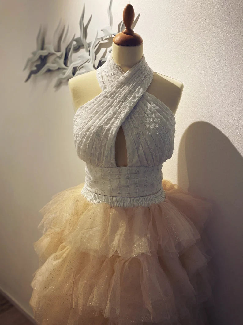 SEXY SWAN ruffle dress - Atelier Calliste