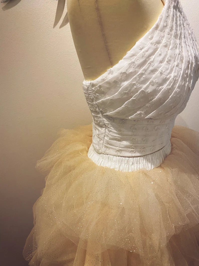 SEXY SWAN ruffle dress - Atelier Calliste