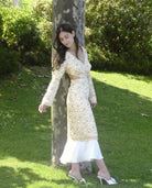 OOAK Gold Silk dress - Atelier Calliste